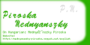 piroska mednyanszky business card